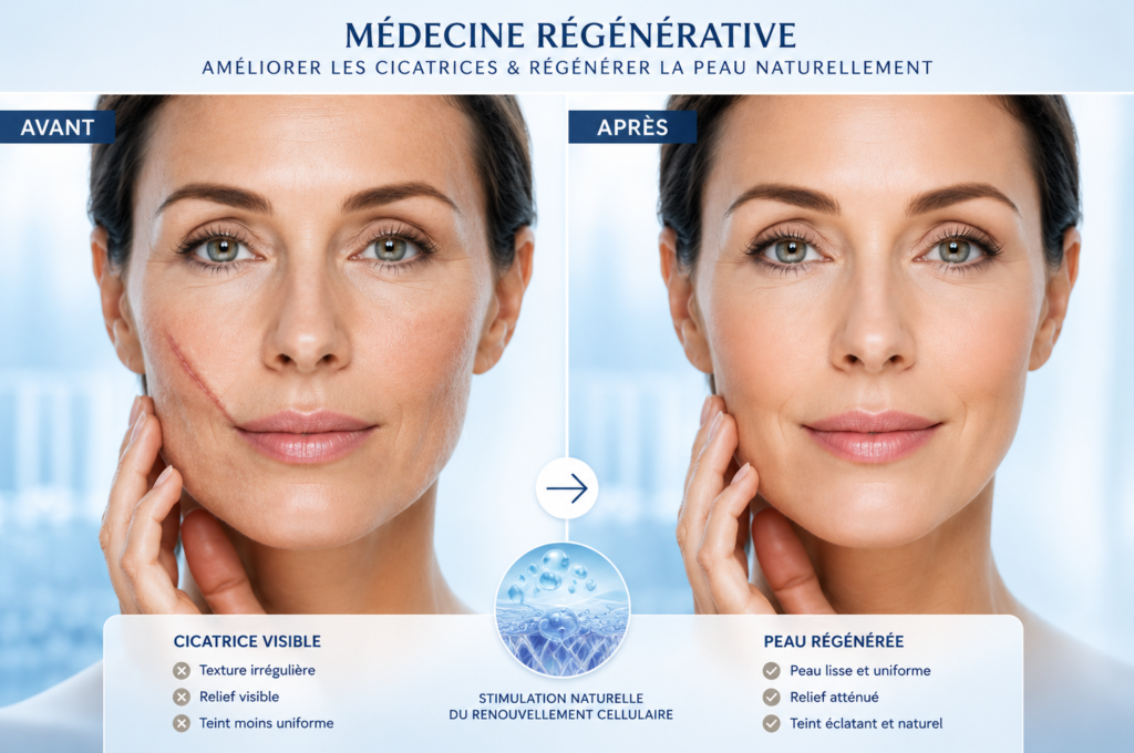 améliorer cicatrice médecine régénérative
